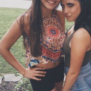 Billabong halter pattern crop top